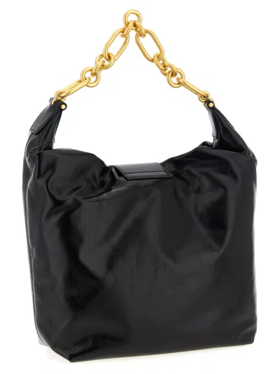 Balmain 'chain Strap Padlock Detail' Shoulder Bag In Black