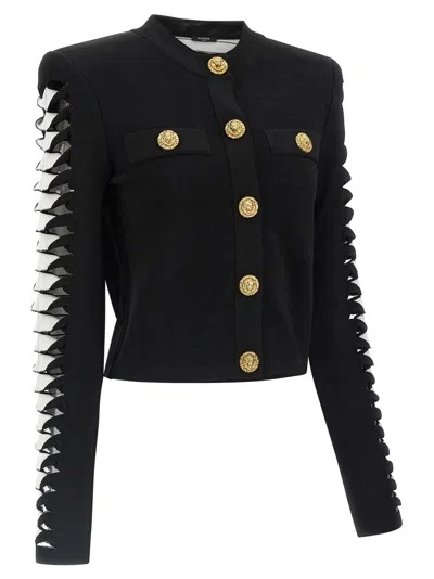 Balmain Women Cut-out Blazer In Black