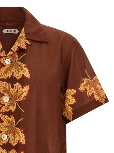 Bode Men 'harvest Floor' Shirt In Brown