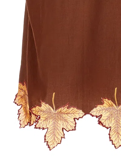 Bode Men 'harvest Floor' Shirt In Brown