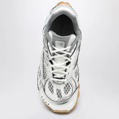 Bottega Veneta Silver And White Orbit Sneakers In Silver