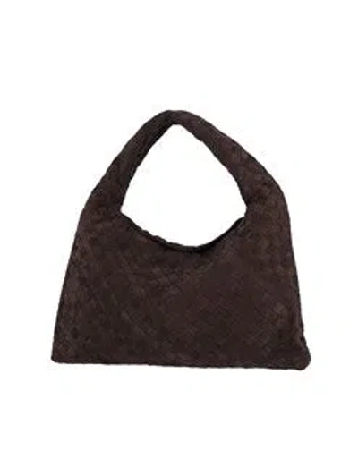 Bottega Veneta Women Hop Intecciato Leather Shoulder Bag In Brown