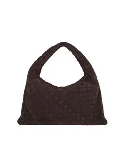 Bottega Veneta Women Hop Intecciato Leather Shoulder Bag In Brown