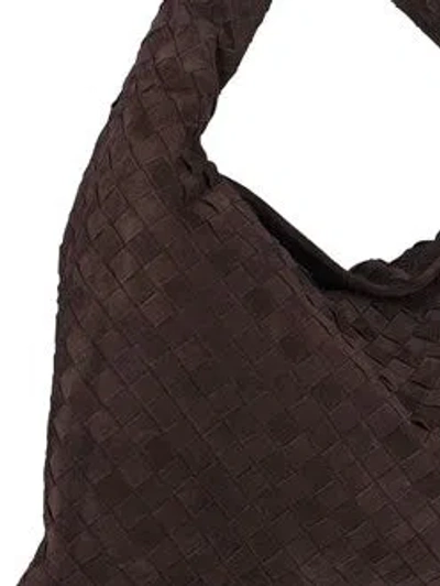 Bottega Veneta Women Hop Intecciato Leather Shoulder Bag In Brown