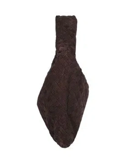 Bottega Veneta Women Hop Intecciato Leather Shoulder Bag In Brown