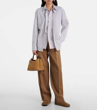 Tod's Apa Mini Suede Tote Bag In Brown