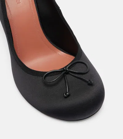 Amina Muaddi Women Black Bow Heels, 3.5 Luxury Pumps & Heels For Women Darveys In Black