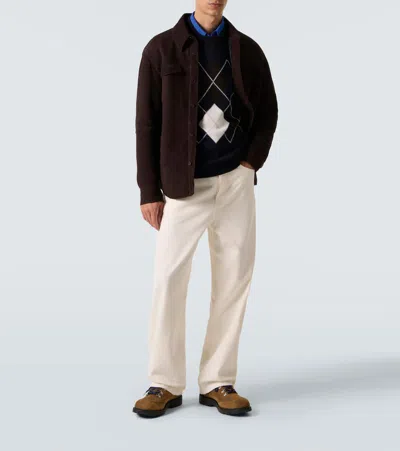 Arch4 Diamond Pattern Knitted Sweater In Blue