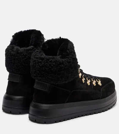 Bogner 50mm Lace-up Trim-detail Boots In Black