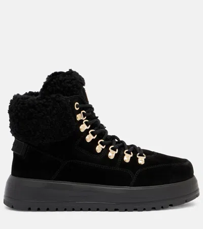 Bogner 50mm Lace-up Trim-detail Boots In Black