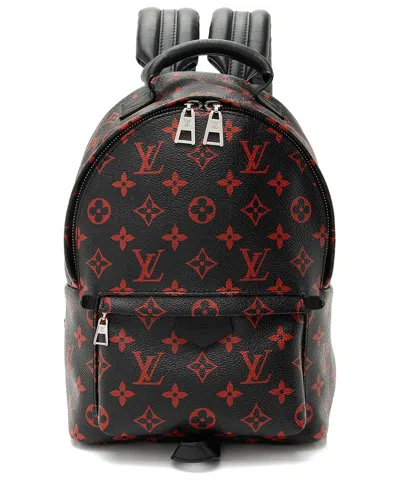 Pre-owned Louis Vuitton Black Leather Limited Edition Monogram Infrarouge Palm Springs  Pm Backpack (authentic