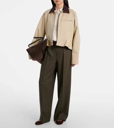 Tory Burch Brown Suede Minnie Ballerinas In Brown