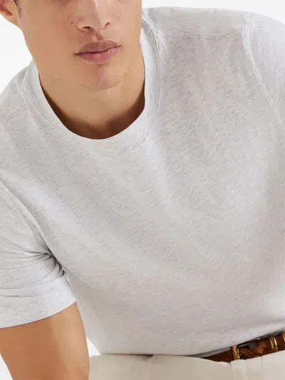 Brunello Cucinelli Men Crew-neck T-shirt In White