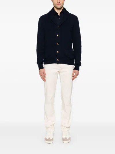 Brunello Cucinelli Men Long Sleeve Cardigan In Black