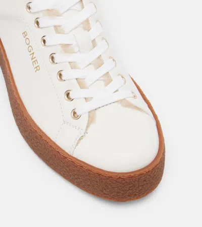 Bogner Lucerne Shearling-lined Leather Sneakers In White