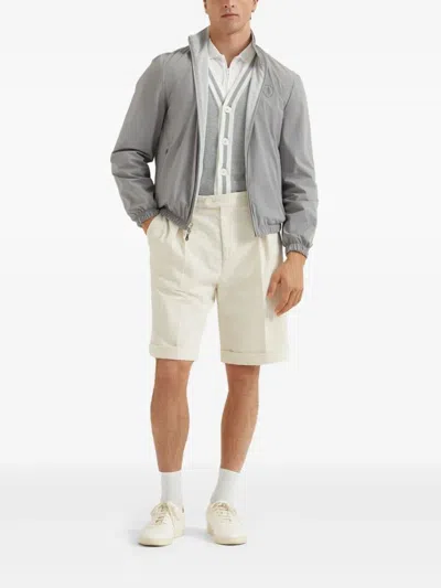 Brunello Cucinelli Cotton Logo-tennis Polo Shirt In White