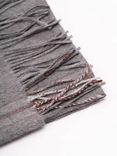 Brunello Cucinelli Men Scarf In Gray