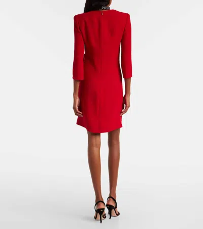 Valentino Short Silk Dress With Bow In Red