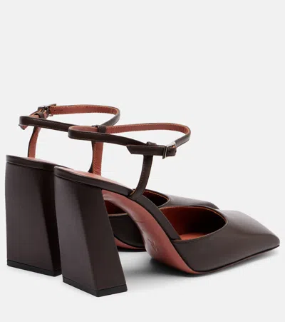 Amina Muaddi Charlotte Pumps In Brown