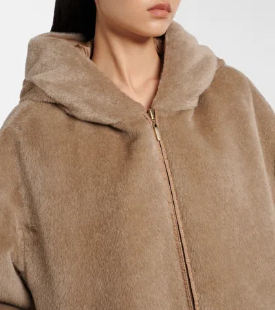 Max Mara Olivia Reversible Alpaca And Wool Down Jacket In Brown