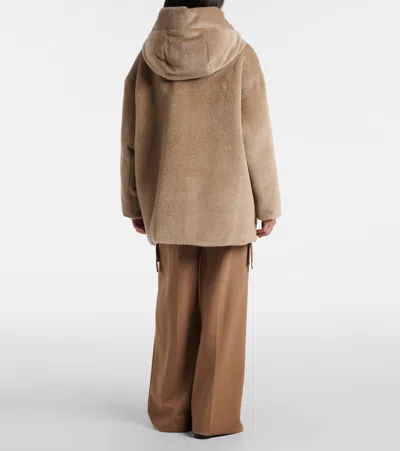 Max Mara Olivia Reversible Alpaca And Wool Down Jacket In Brown