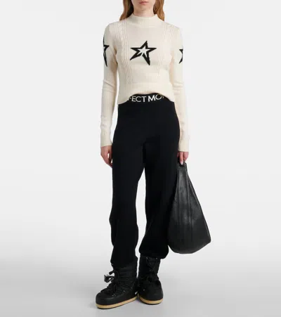 Perfect Moment Cable Under Layer Sweater Snow White In Animal Print