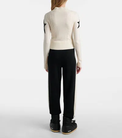 Perfect Moment Cable Under Layer Sweater Snow White In Animal Print