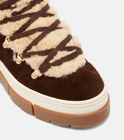 Bogner Vaduz Suede And Shearling Ankle Boots In Multi