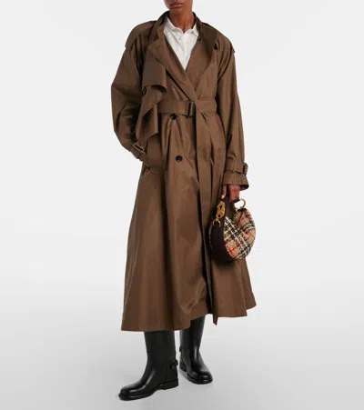 Burberry Knight Arc Boucle Check Shoulder Bag In Sand