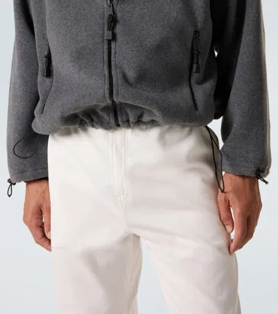 Miu Miu Logo Fleece Sweatshirt In Gray