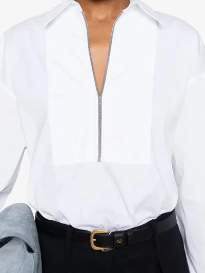 Brunello Cucinelli V-neck Blouse In White
