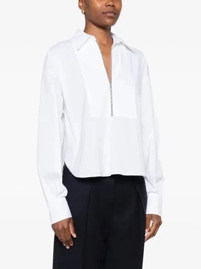 Brunello Cucinelli V-neck Blouse In White