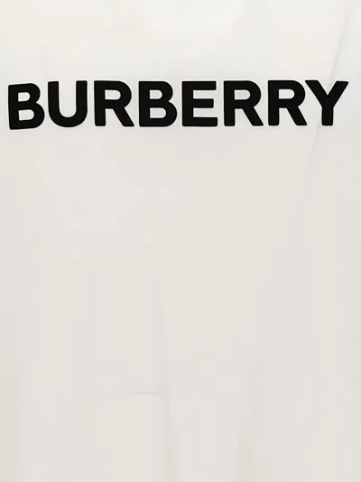 Burberry Logo Print Cotton Oversized T-shirt In White