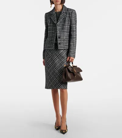 Dolce & Gabbana Brown Handbag With Key And Padlock Detail And Adjustable And Removable Shoulder Strap In Leather Wom In Brown