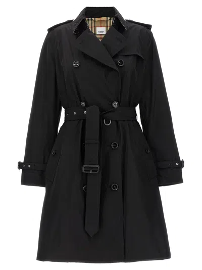 Burberry Women 'kensington' Trench Coat In Black