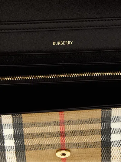 Burberry Beige Highlands Crossbody Bag In Brown