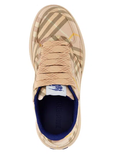 Burberry Light Terrace Sneakers Checkered Pattern In Pink