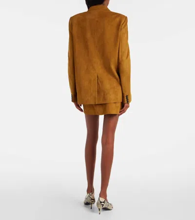 Khaite Saraphina Suede Jacket In Brown