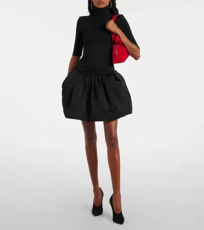 Magda Butrym Mini Dress With Balloon Skirt In Black