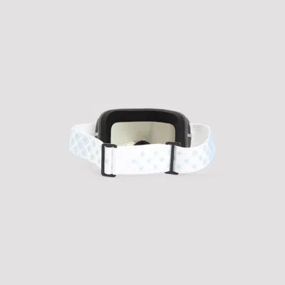 Casablanca Silver And White Acetate Ski Goggles In Silver