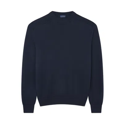 Paul & Shark Soft Cool Touch Wool Crewneck Sweater In Blue