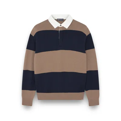 Paul & Shark Rugby Wool Cashmere Polo Shirt In Multi