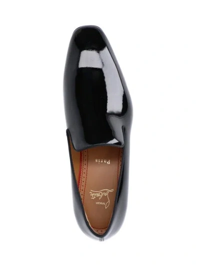 Christian Louboutin Dandeliuon Flat Loafers In Black Patent Leather In Black