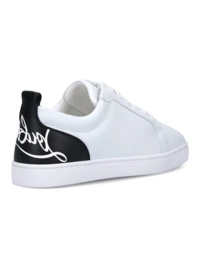 Christian Louboutin Fun Louis Junior Sneakers In White