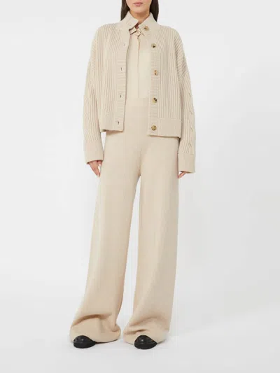 Max Mara Wool And Cashmere Trousers In Neutral