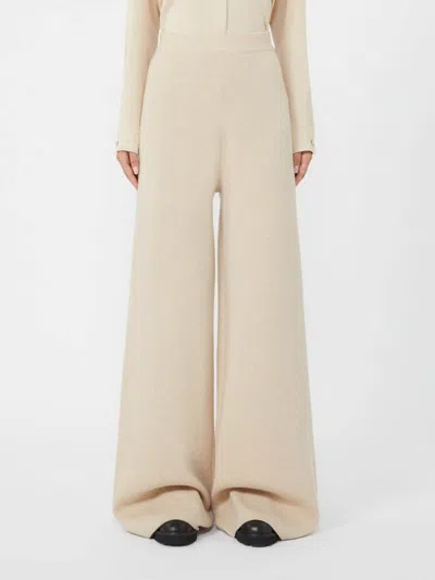 Max Mara Wool And Cashmere Trousers In Neutral