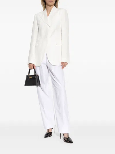 Sportmax Sport Max Cotton Trousers In White