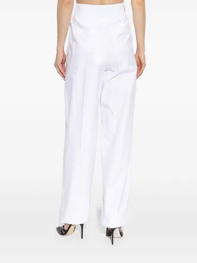 Sportmax Sport Max Cotton Trousers In White