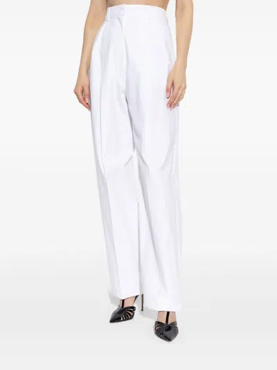 Sportmax Sport Max Cotton Trousers In White
