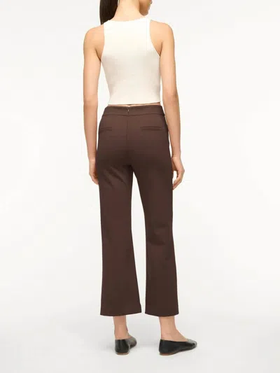 Staud Pantalone Knack Dark Chocolate In Brown